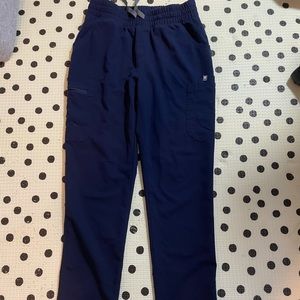 Figs yola skinny pants. High waisted. Small. Navy.